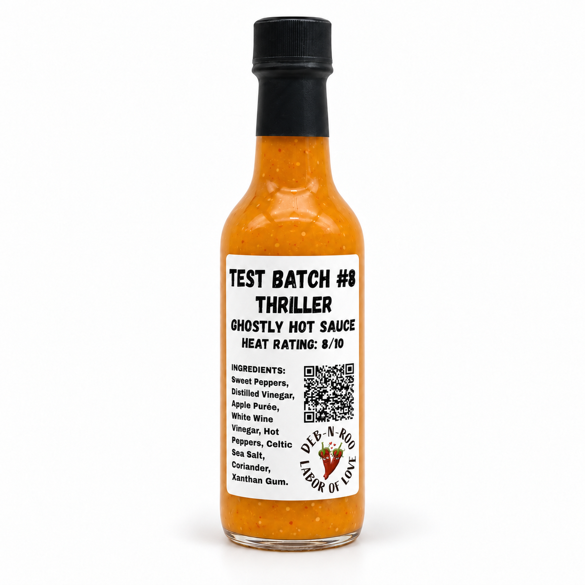 Illustrative bottle mockup using the latest merchant-edited Thriller label with Celtic Sea Salt.
